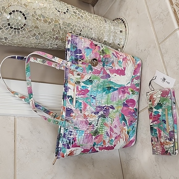 Brahmin Handbags - 🩷💜 BRAHMIN DAYLILY MEDIUM ASHER HANDBAG & ADY WALLET 💜🩷